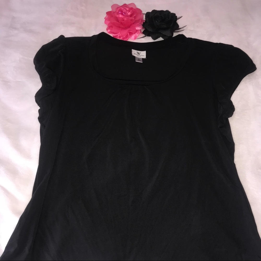 Black silky t-shirt